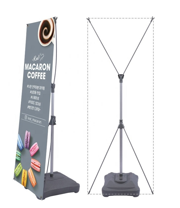 Outdoor X Display Stand with Water Base for 60cm x 160cm / 80cm x 180cm Tarpaulin Banners