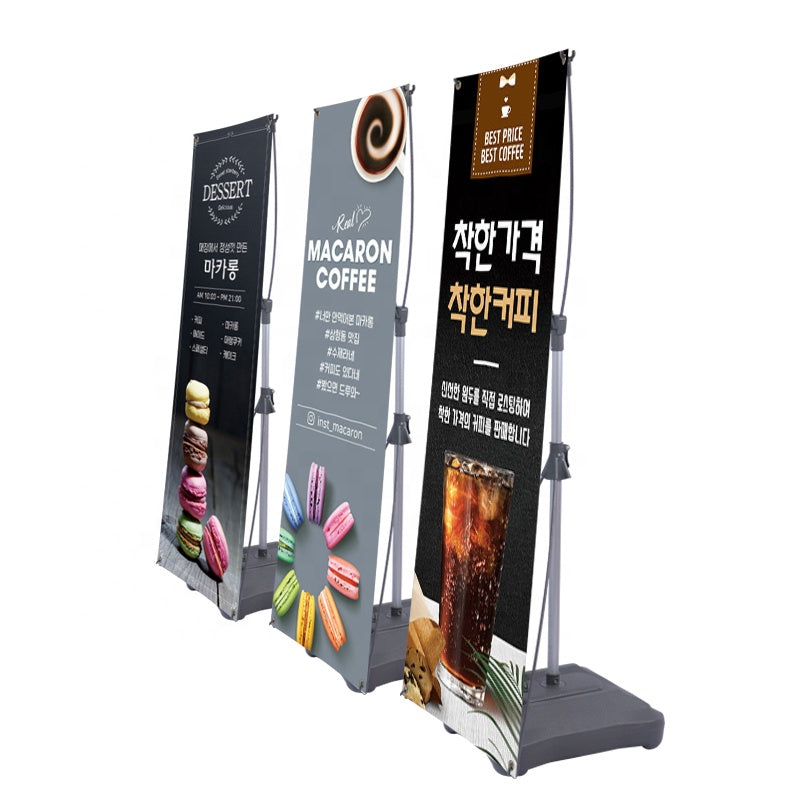 Outdoor X Display Stand with Water Base for 60cm x 160cm / 80cm x 180cm Tarpaulin Banners