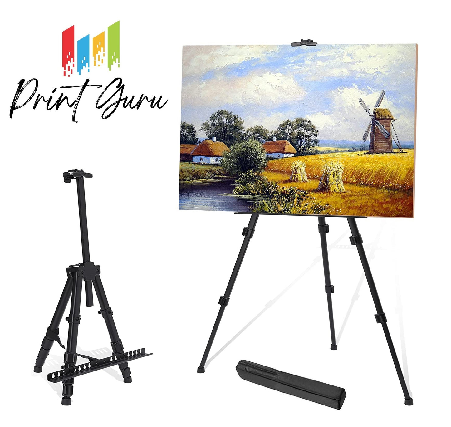 Adjustable and Foldable Easel Stand with Carry Pouch / Telescopic Display Stand for Sintra and Frame